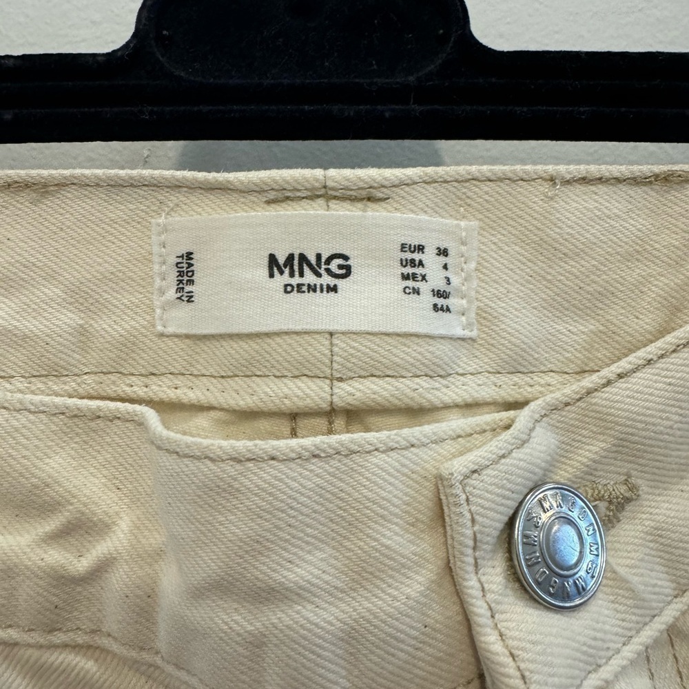 NWT Mango Cream Pocket Cargo Jeans - Picture 3 of 10